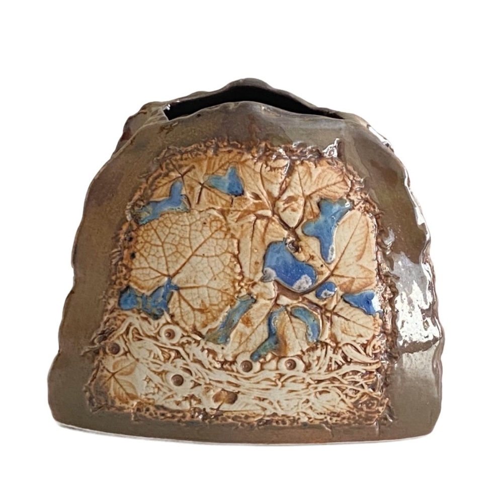 Vintage Pottery Vase by Tenmoku Pottery
